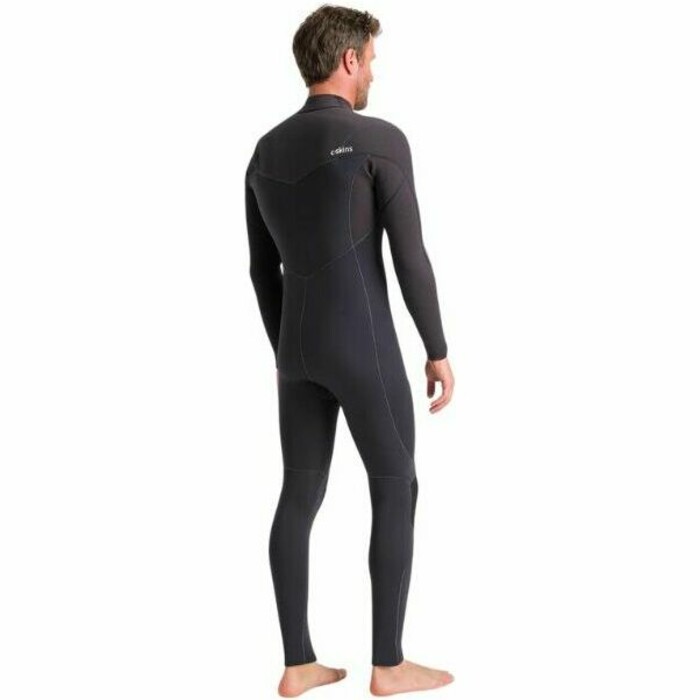 2024 C-Skins Mens Session 4/3mm Chest Zip Wetsuit C-SE43MCZ - Anthracite / Meteor X / Black